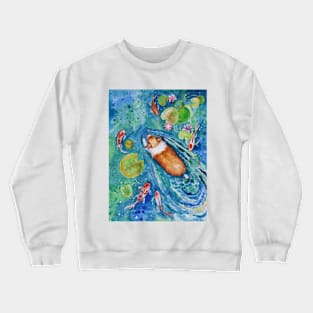 Corgi and koi best friends Crewneck Sweatshirt